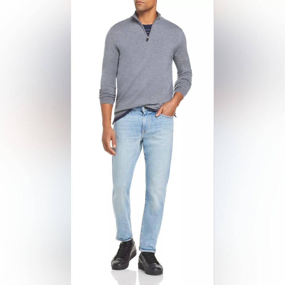 The Men's Store Bloomingdale's Quarter-zip Merino Wool Men's Sweater, Size: XL